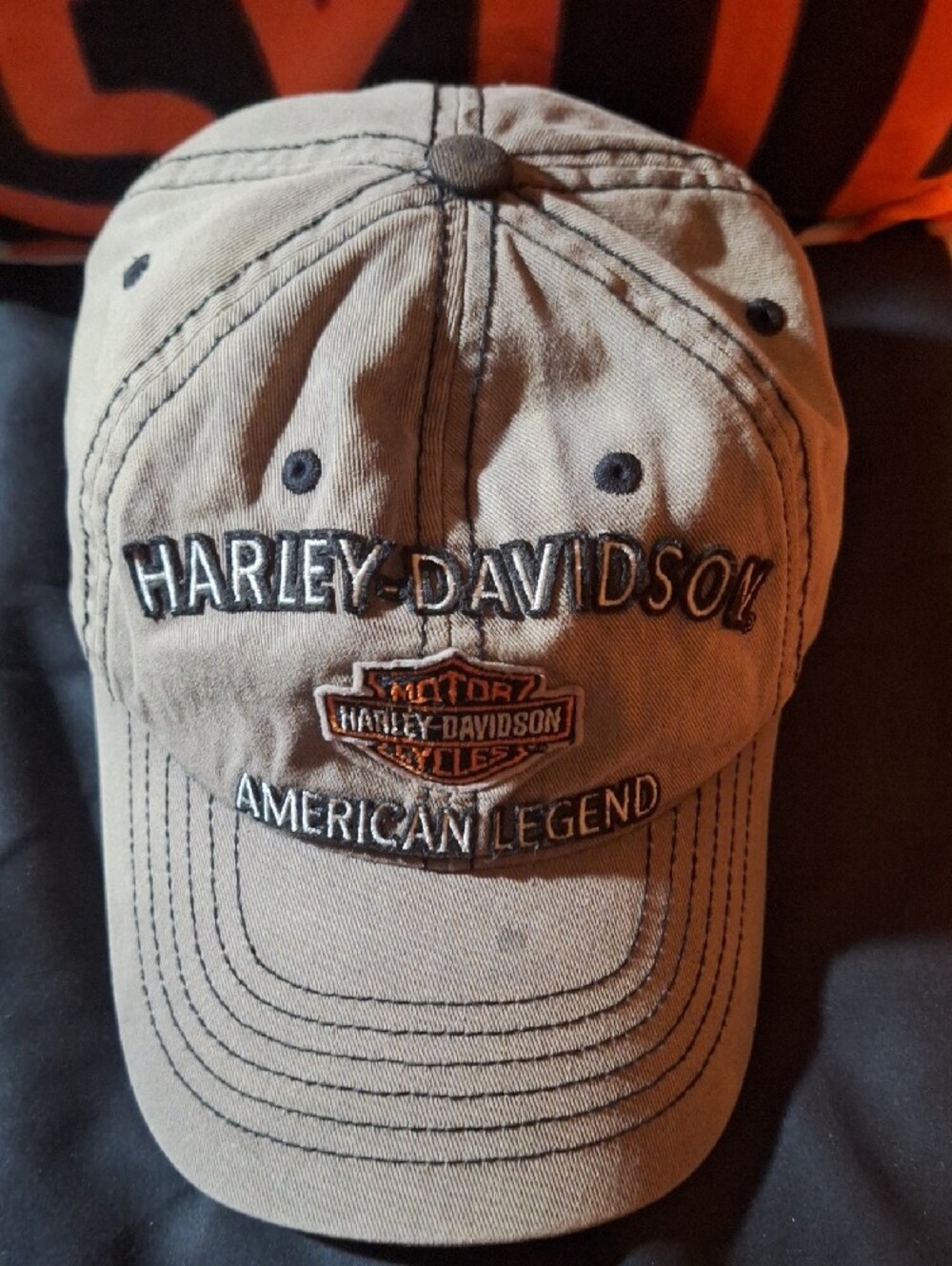 Harley-Davidson Gray & Black 'American Legend' Embroidered Cap